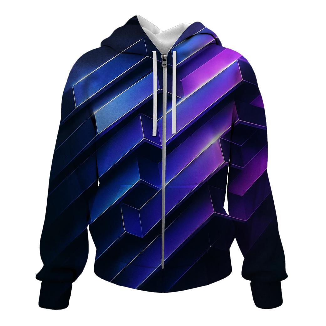 Chromatic Wave Matrix printed hoodies