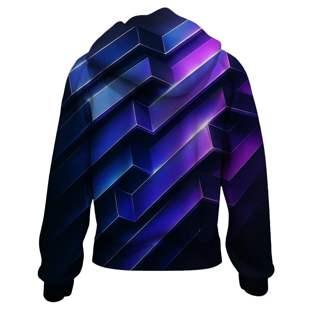 Chromatic Wave Matrix printed hoodies