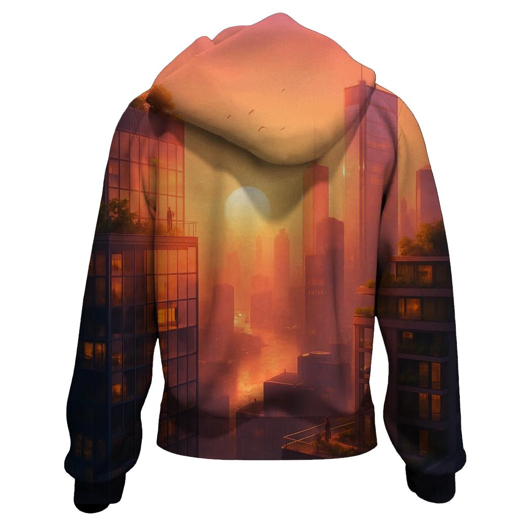 Coral City Golden Hour premium hoodies