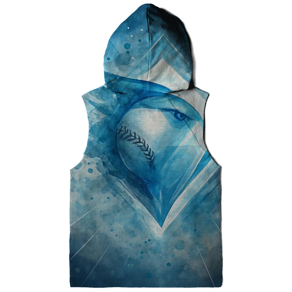 Feathered Diamond Fusion With Blue Jays embroidered hoodies