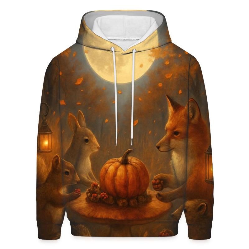 Woodland Feast Under Moonlight hoodie trends