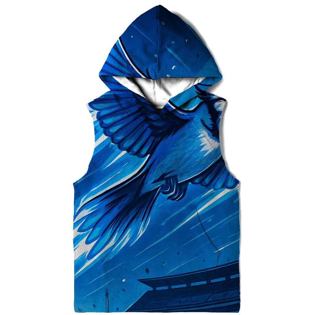 Blue Jay Over Stadium embroidered hoodies