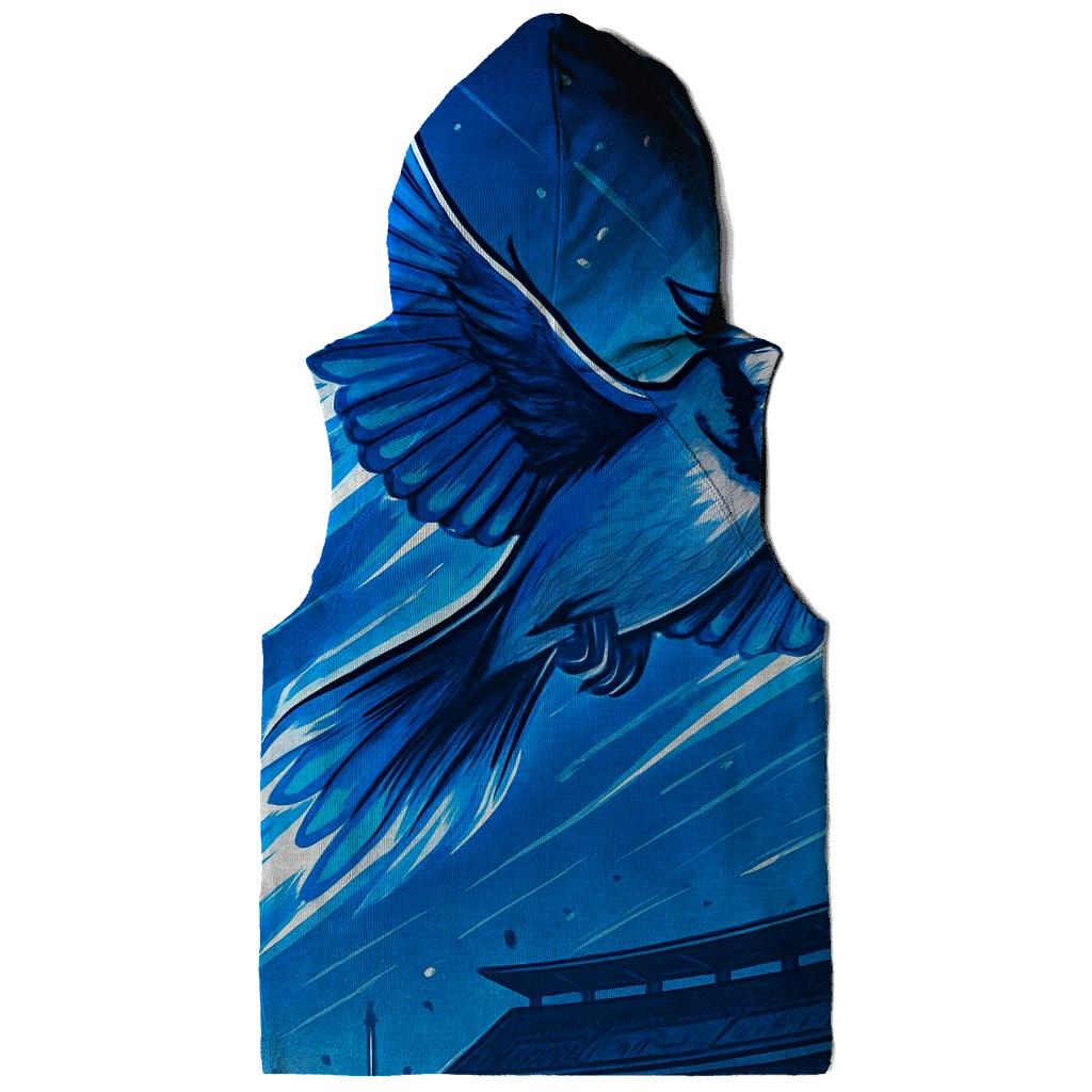 Blue Jay Over Stadium embroidered hoodies