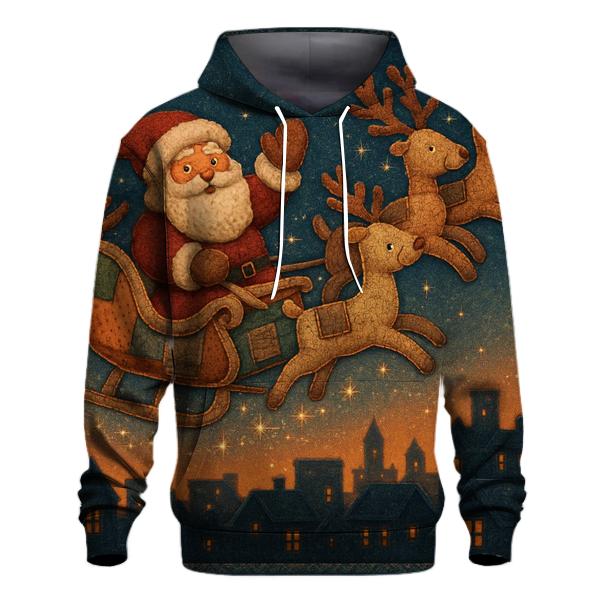 Santa Skyline Sleigh lightweight hoodies