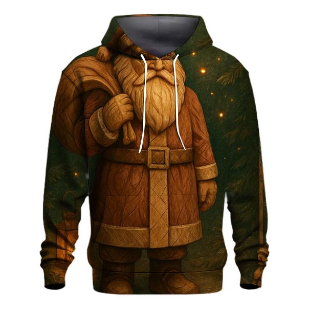 Woodland Carved Santa premium hoodies