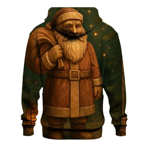 Woodland Carved Santa premium hoodies