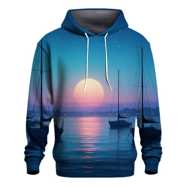 Teal Harbor Twilight premium hoodies