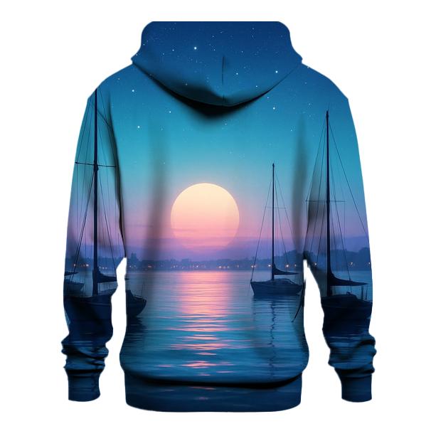 Teal Harbor Twilight premium hoodies
