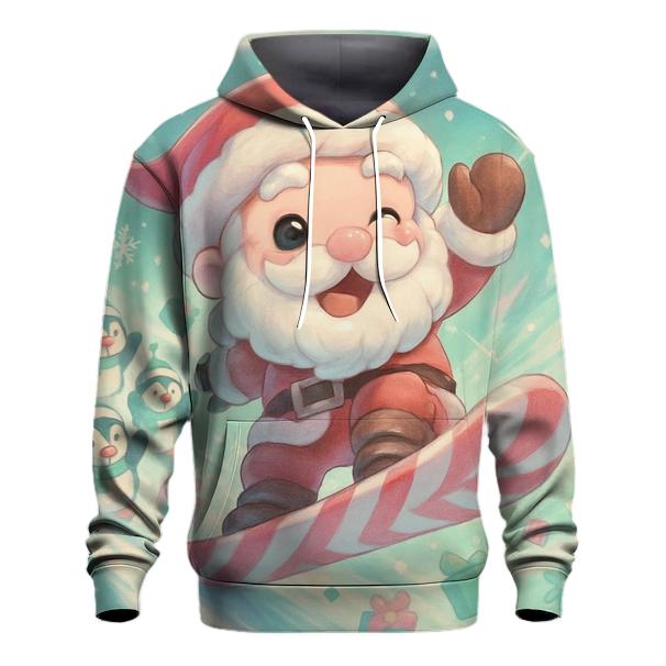 Chibi Snowboard Santa hoodie designs