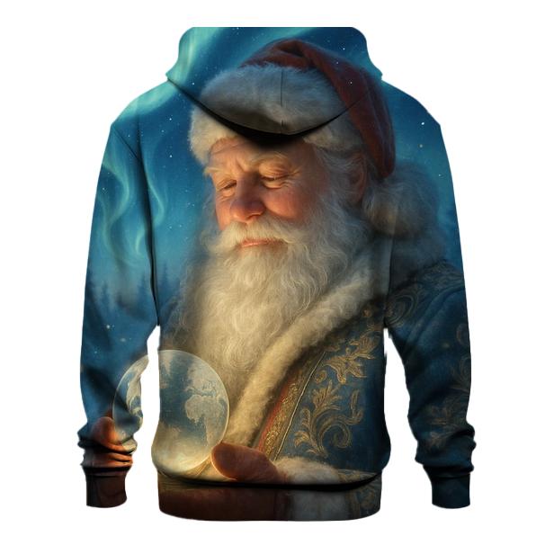 Grand Aurora Santa Portrait zip-up hoodies