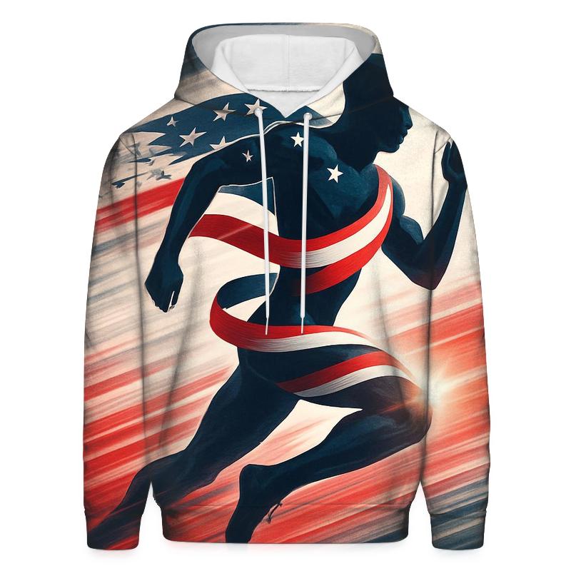 Stripes Of Motion Runner zip-up hoodies