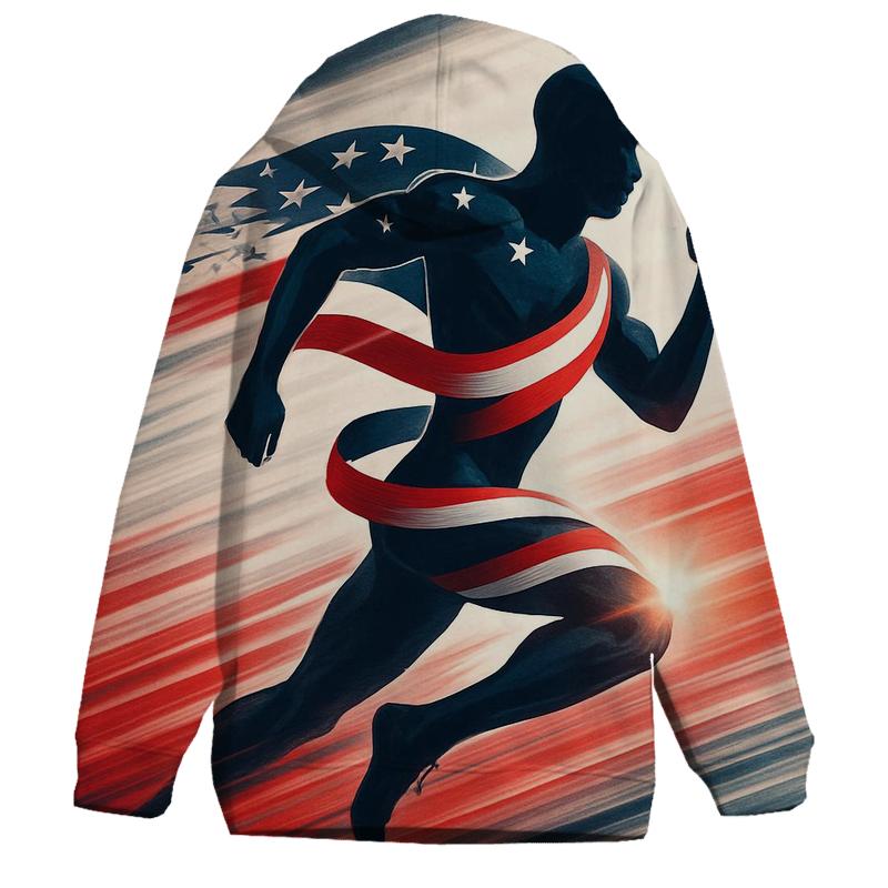 Stripes Of Motion Runner zip-up hoodies