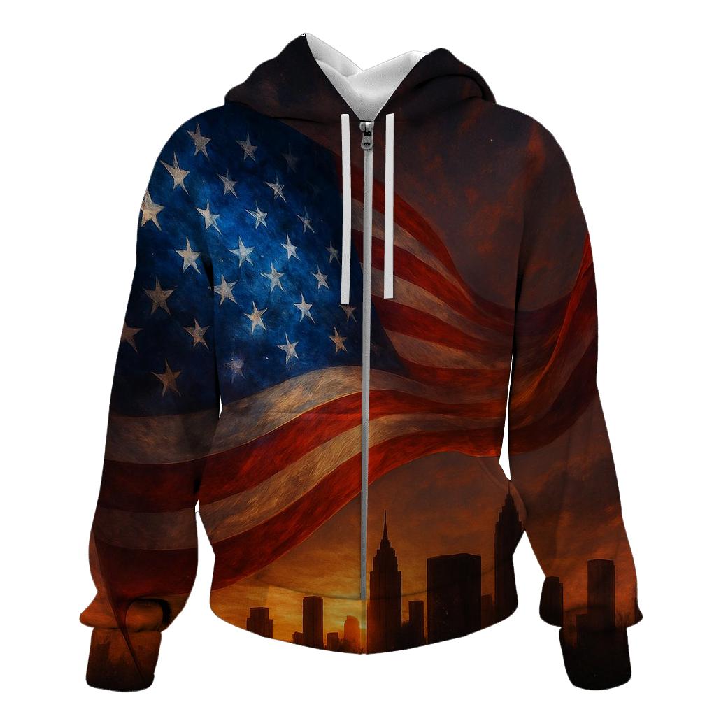 Nebula Banner Over Skyline pullover hoodies