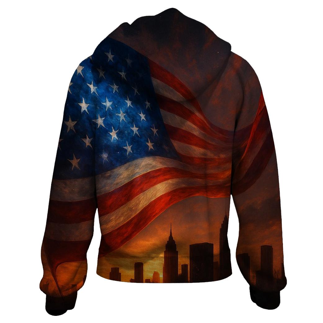 Nebula Banner Over Skyline pullover hoodies