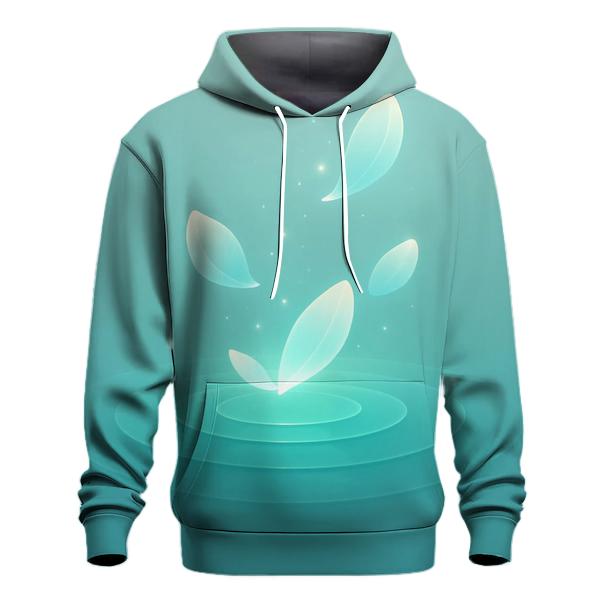 Iridescent Lagoon Bloom designer hoodies
