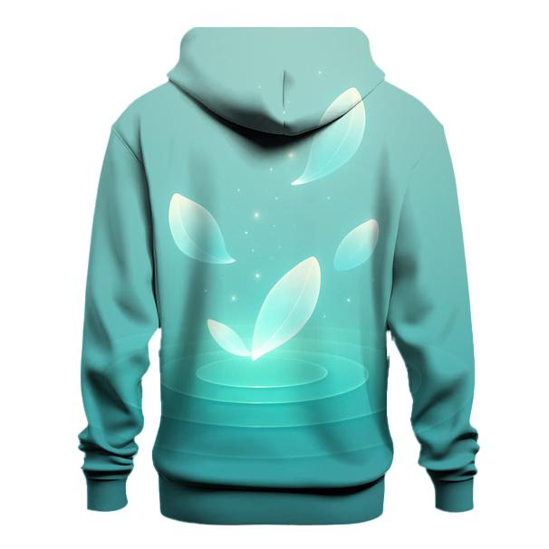 Iridescent Lagoon Bloom designer hoodies