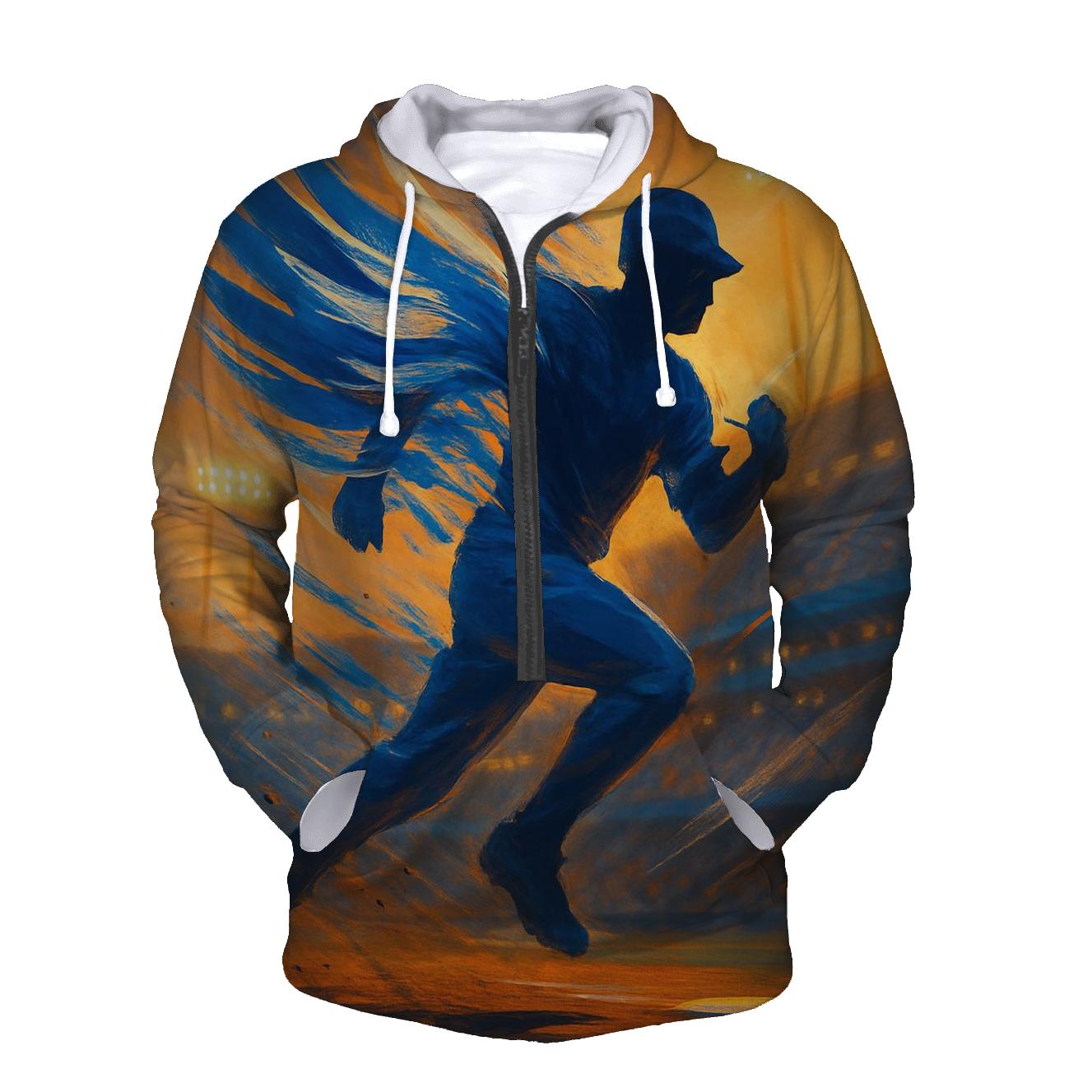Winged Speed Silhouette printed hoodies