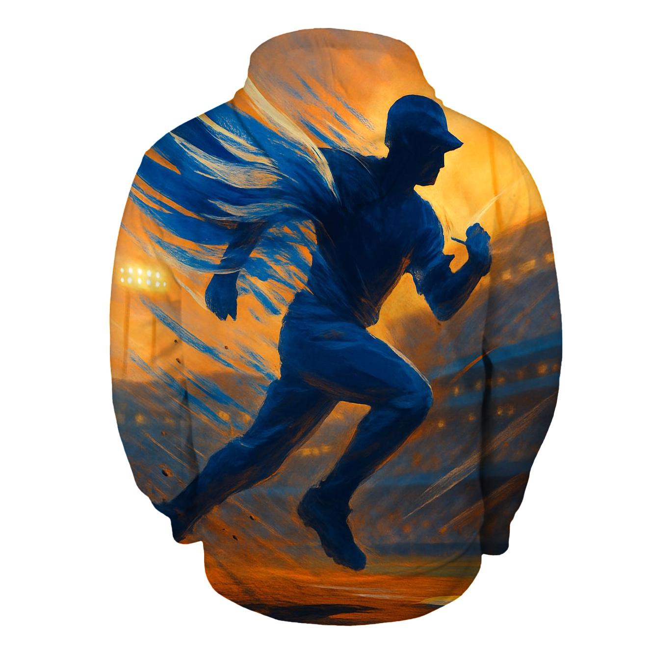 Winged Speed Silhouette printed hoodies