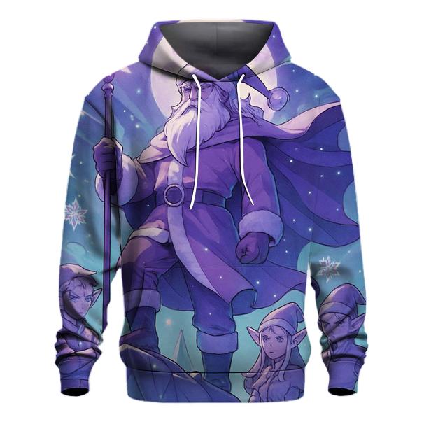Frosted Anime Guardian Santa hoodie trends