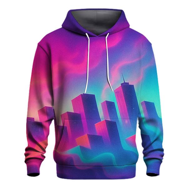 Vaporwave Skyline Drift pullover hoodies
