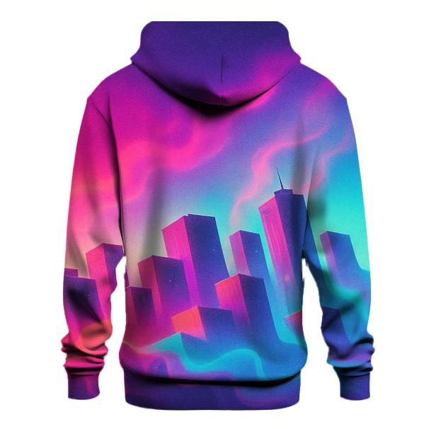 Vaporwave Skyline Drift pullover hoodies