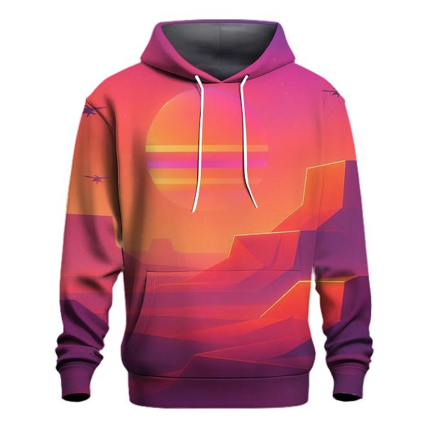 Sunset Circuit Mirage premium hoodies