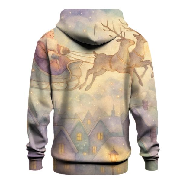 Dreamy Watercolor Sleigh Moment designer hoodies
