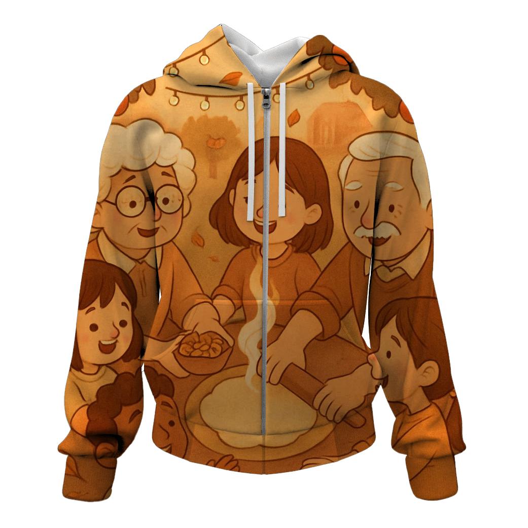 Apple Orchard Pie Circle printed hoodies