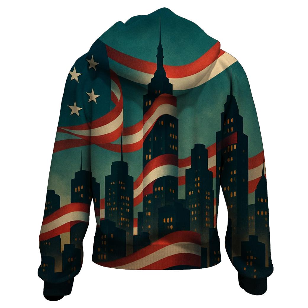 Patriotic Skyline Weave hoodies fashion