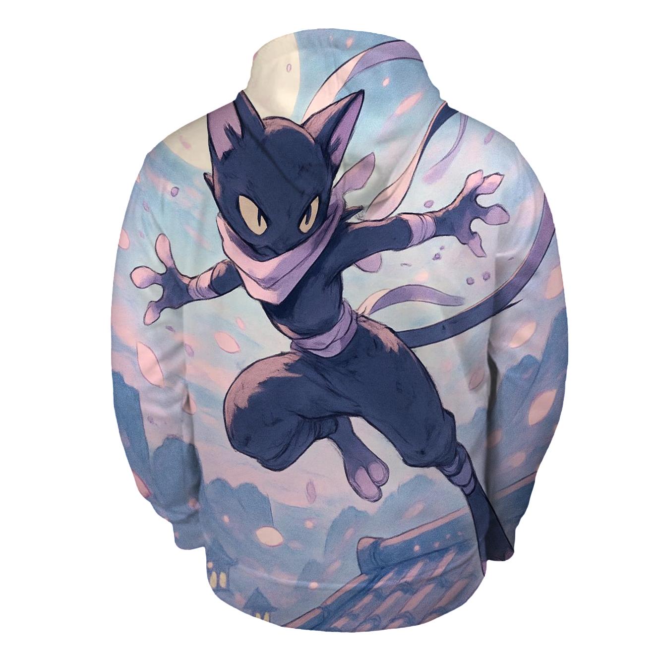 Cherry Blossom Ninja Cat custom hoodies