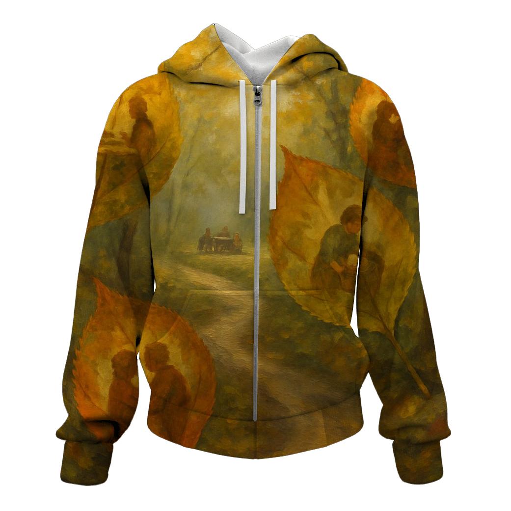 Golden Trail Of Thankful Leaves custom hoodies