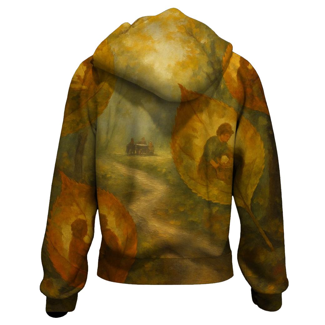 Golden Trail Of Thankful Leaves custom hoodies