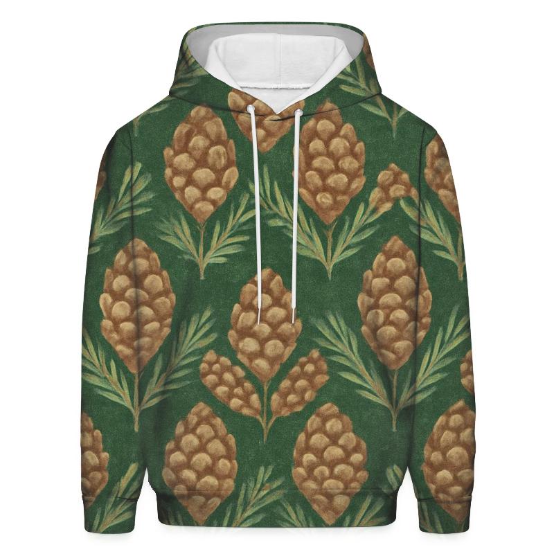 Pinecone Chevron On Forest Green hoodie designs