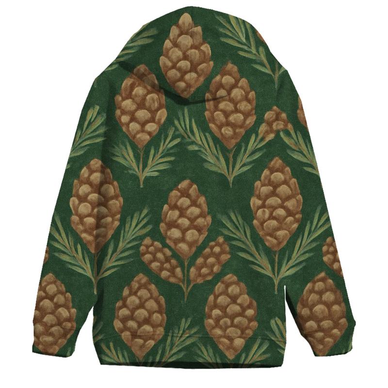 Pinecone Chevron On Forest Green hoodie designs