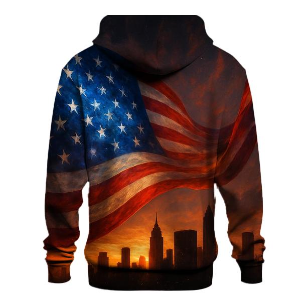 Nebula Banner Over Skyline premium hoodies