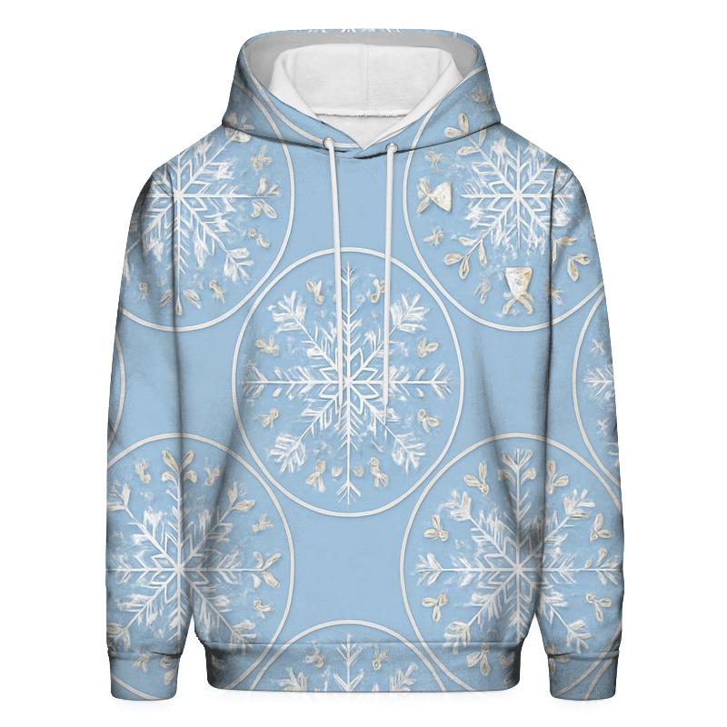 Snowflake Mandala On Sky Blue hoodie styles
