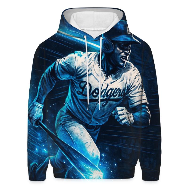 Neon Dugout Charge printed hoodies