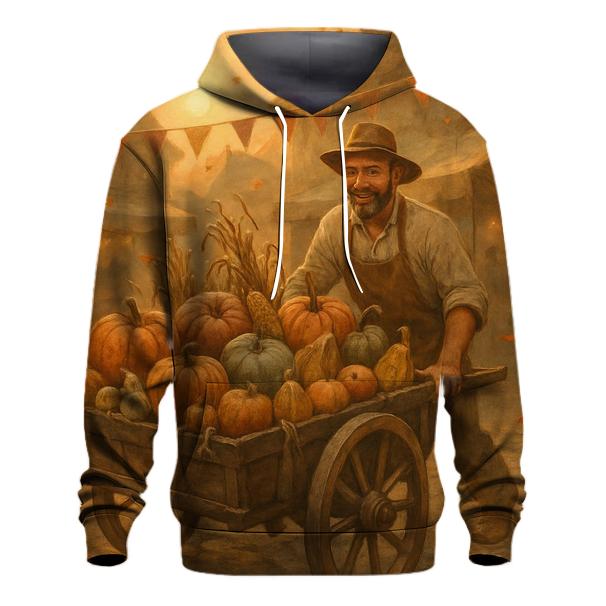 Pumpkin Cart At Sunset Market hoodie designs
