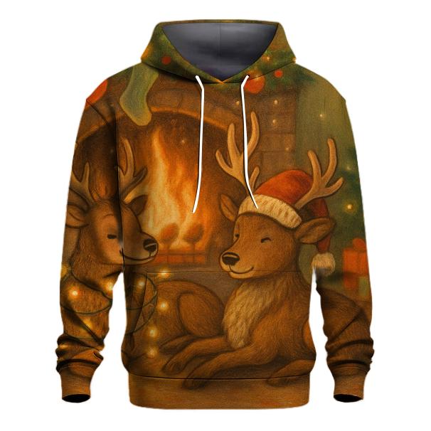 Lazy Fireplace Reindeer hoodie styles