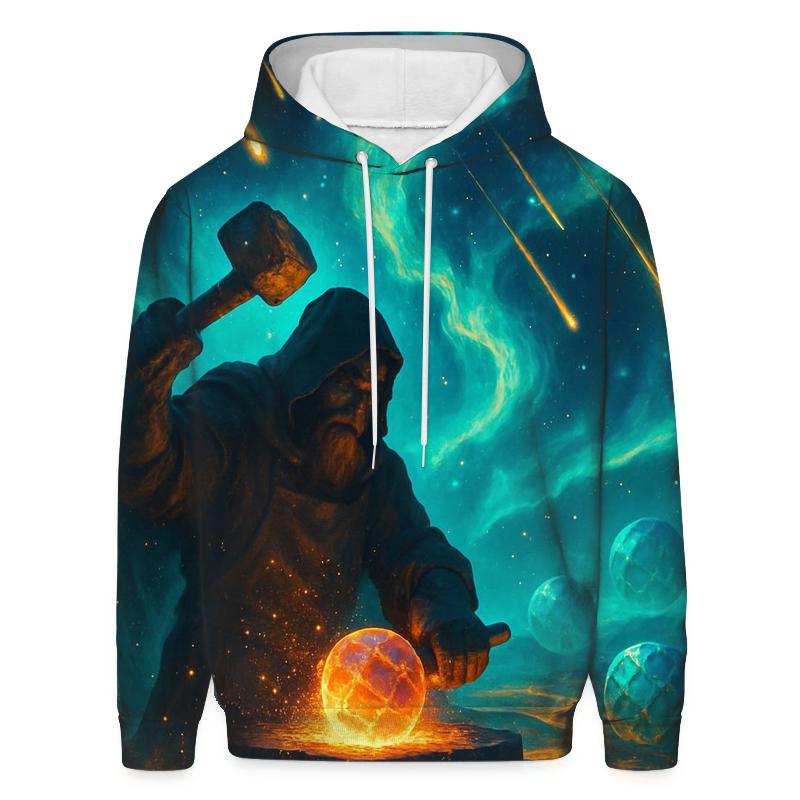 Crystal Nebula Forge graphic hoodies