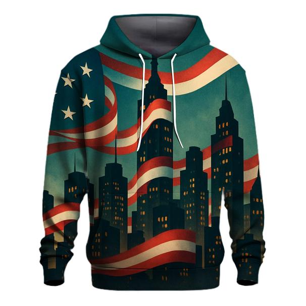 Patriotic Skyline Weave hoodie designs