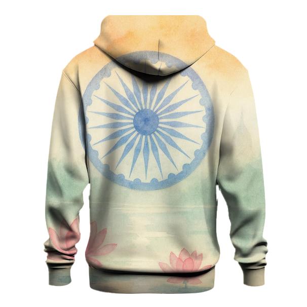 Monsoon Temple Watercolor pullover hoodies
