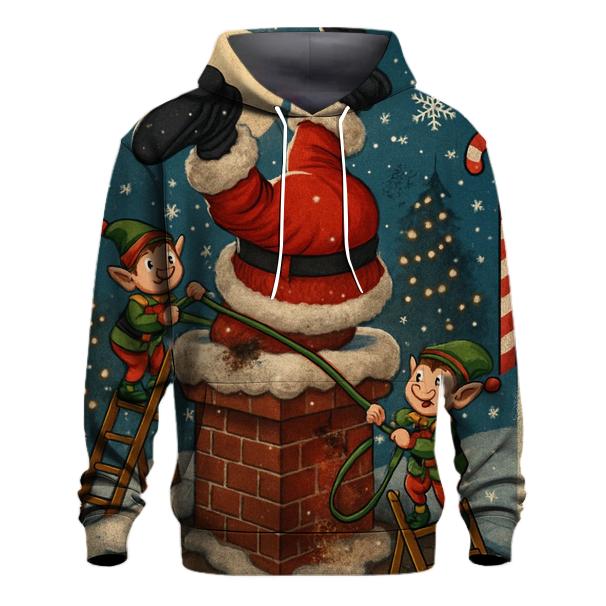 Santa Stuck Chimney Comedy designer hoodies