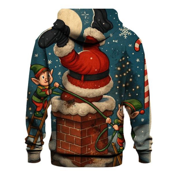 Santa Stuck Chimney Comedy designer hoodies