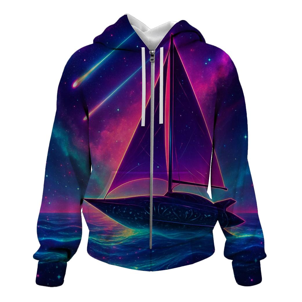 Neon Aurora Voyager pullover hoodies