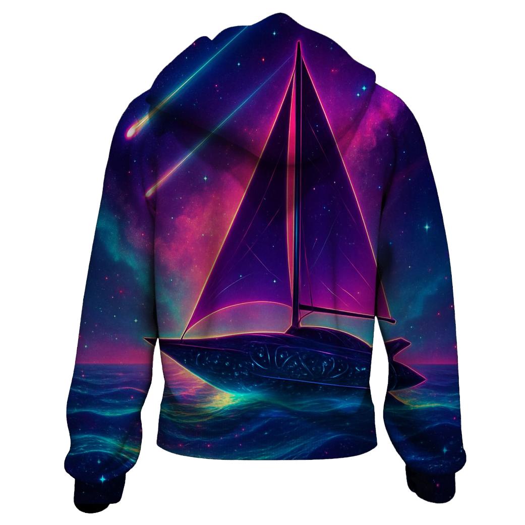 Neon Aurora Voyager pullover hoodies