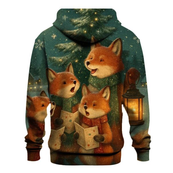 Midnight Caroling Foxes lightweight hoodies