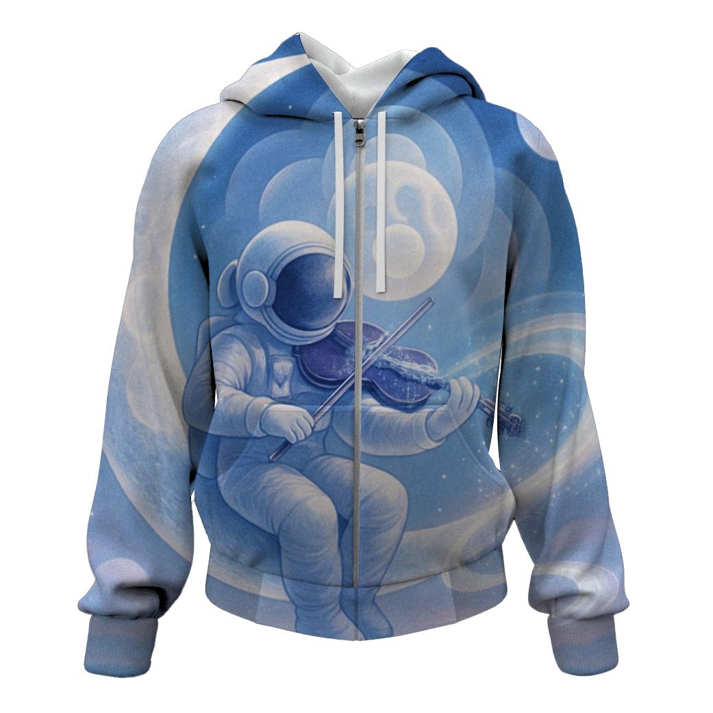Moonphase Serenade printed hoodies