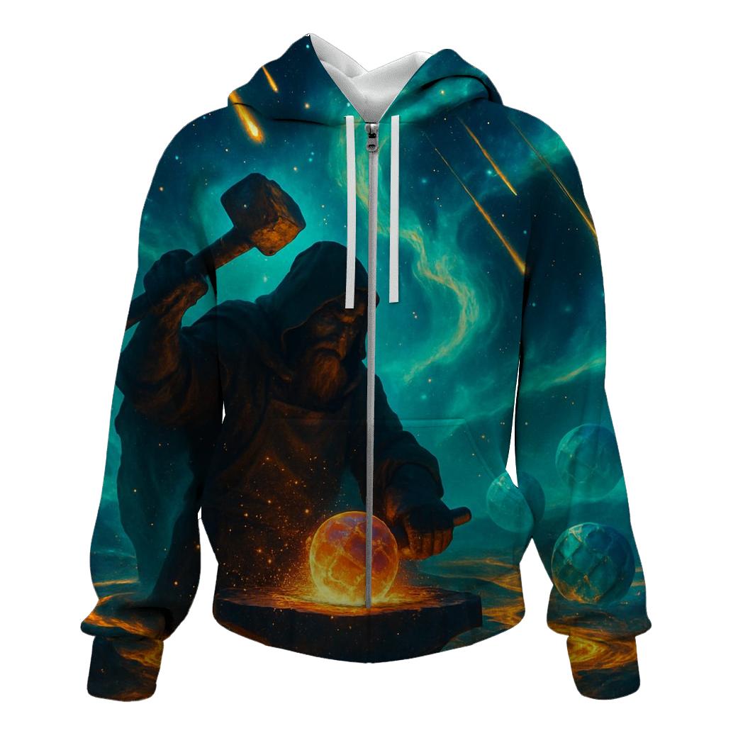 Crystal Nebula Forge embroidered hoodies