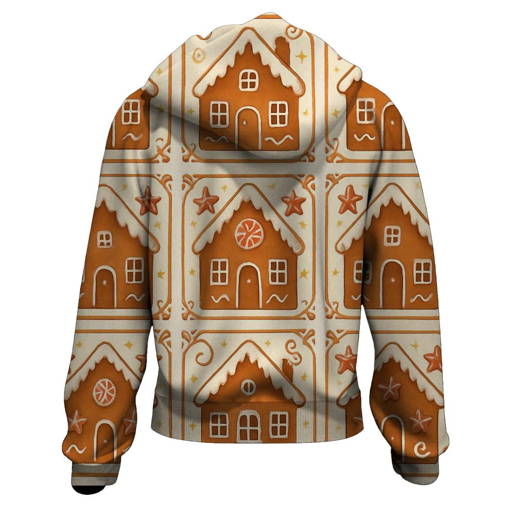 Gingerbread Tile On Cream Background hoodie designs